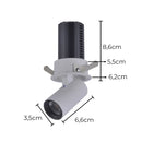 Spot LED Embutir Retrátil AIVA 24° 7W 2700K C/ Facho Direcionável a 360° Nordecor ST2925-Nordecor-Starlumen