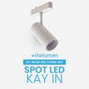 Spot LED Magnético Kay IN 24° 18W 3000K 48V P/ Trilho 6710 Nordecor ST3071-Nordecor-Starlumen