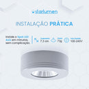 Spot LED Sobrepor Asis Redondo 5W 3000k IRC70 6169 Nordecor ST3137-Nordecor-Starlumen