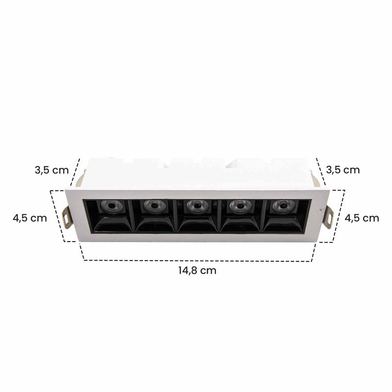 Spot LED de Embutir Calli 10W 3000k Branco e Preto Bella Iluminação ST3221-Bella Iluminação-Starlumen