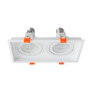 Spot Luminária de Teto Retangular Embutir Loyo p/ LED 2xPAR20 Nordecor ST3235-spot-Starlumen