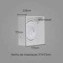 Spot Quadrado Embutir No Frame GU10 para dicróica MR16 Branco Gaya ST2888-Gaya-Starlumen