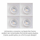 Spot Quadrado Embutir No Frame GU10 para dicróica MR16 Branco Gaya ST2888-Gaya-Starlumen