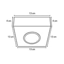 Spot Semi Embutido Fast Alumínio Quadrado p/ LED PAR20 E27 Starlumen ST3239-Starlumen-