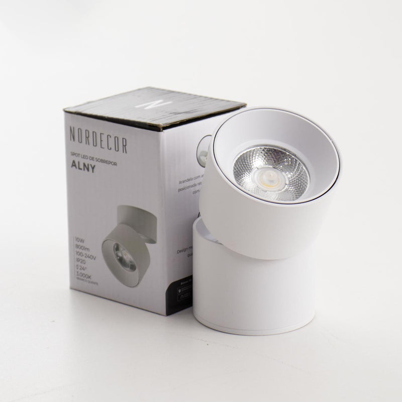 Spot Sobrepor Articulável Alny 10W Branco Quente 3000k 24° Nordecor ST3129-Nordecor-Branco-Starlumen