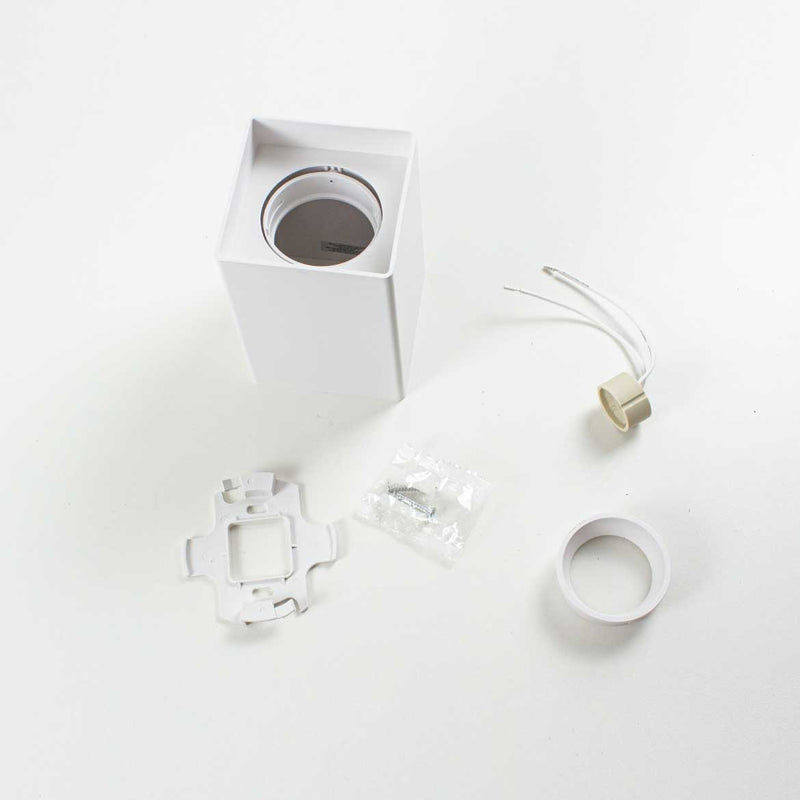 Spot Sobrepor Branco Quadrado P/ Lâmpada Dicroica Gu10 Mr16 DS2443 St2099-Delis-Starlumen