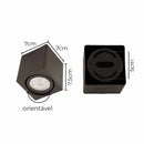 Spot Sobrepor Quadrado 7x7cm em ABS P/ MR16 GU10 SZ390S ST3027-Starlumen-