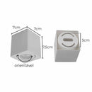 Spot Sobrepor Quadrado 7x7cm em ABS P/ MR16 GU10 SZ390S ST3027-Starlumen-