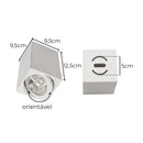 Spot Sobrepor Quadrado 9,5x9,5cm em ABS P/ AR70 GU10 SZ292/3S ST3029-Starlumen-