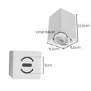 Spot Sobrepor Quadrado 9,5x9,5cm em ABS P/ PAR20 E27 SZ292/2S ST3032-Starlumen-