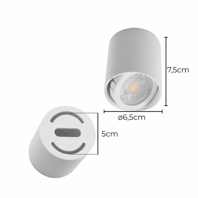 Spot Sobrepor Redondo 6,5cm em ABS P/ MR16 GU10 SZ290S ST3033-Starlumen-