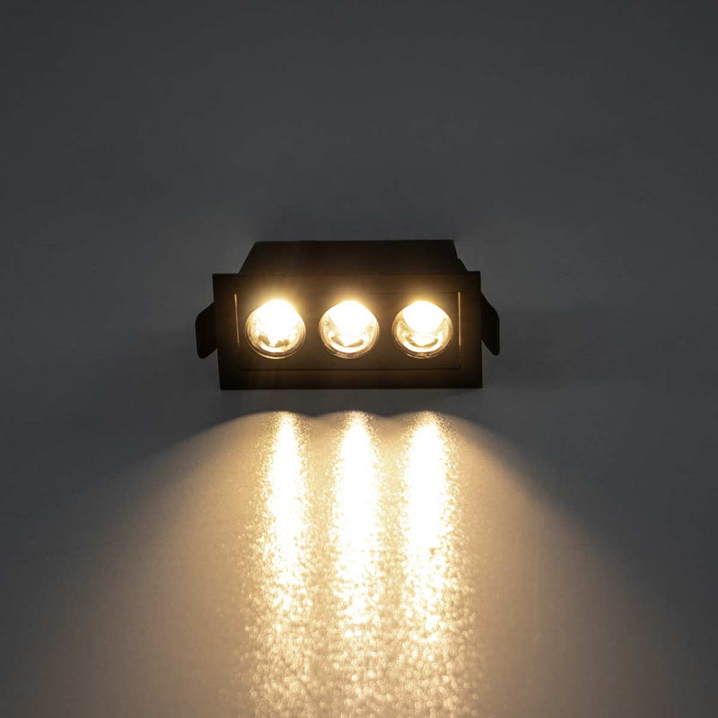 Spot Triplo Downlight Powerus Embutir 38° LED 6W Br. Quente 540lm NORDECOR ST2991-Nordecor-Starlumen