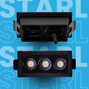 Spot Triplo Downlight Powerus Embutir 38° LED 6W Br. Quente 540lm NORDECOR ST2991-Nordecor-Preto-Starlumen