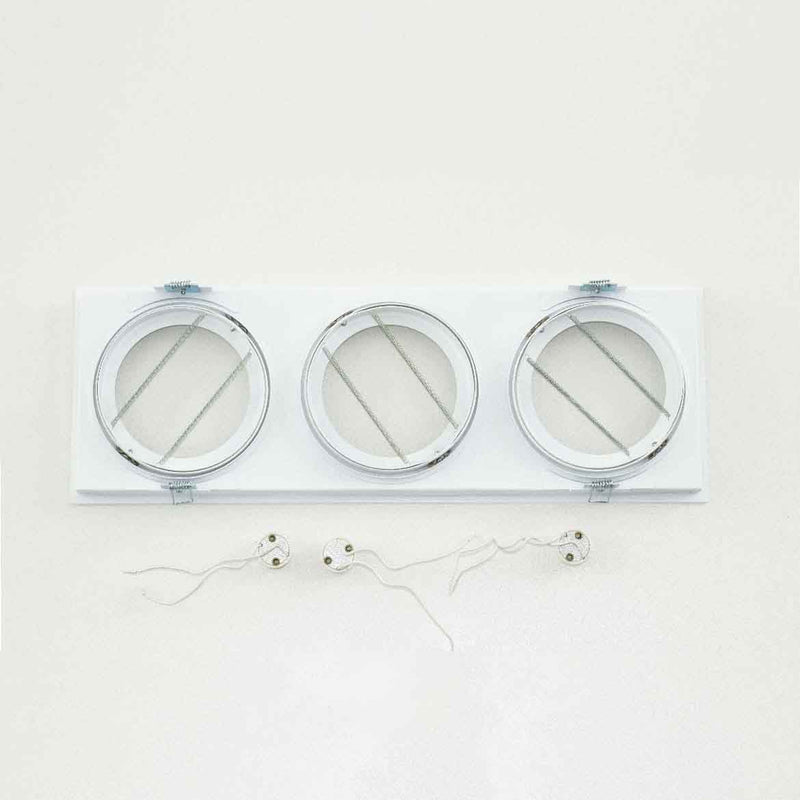 Spot Triplo Embutir Alumínio FIT CLICK Branco p/ 3x AR111 Falge ST2986-Falge-Starlumen