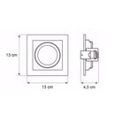 Spot de Embutir FLEA IP20 1XGU10 Branco p/ LED AR70 6196 Nordecor ST3104-Nordecor-Starlumen