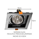 Spot de Embutir FLEA Quadrado 1xGU10 P/ Lâmpada AR70 Nordecor ST3104-Nordecor-Starlumen