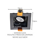 Spot de Embutir FLEA Quadrado 1xGU10 P/ Lâmpada MR11 Nordecor ST3104-Nordecor-Starlumen