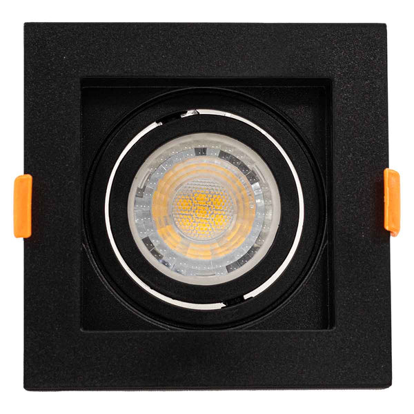 Spot de Embutir FLEA Quadrado 1xGU10 P/ Lâmpada MR16 Nordecor ST3104-Nordecor-Preto-Starlumen