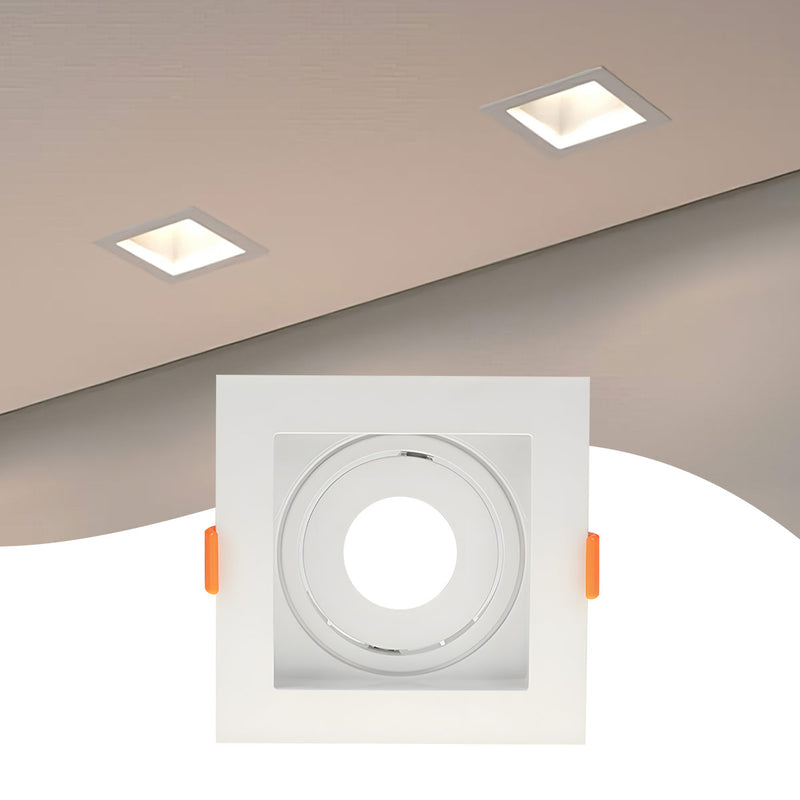 Spot de Embutir FLEA Quadrado Branco P/ Lâmpada MR11 GU10 6184 Nordecor ST3104-Nordecor-Starlumen