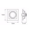 Spot de Embutir FLEA Quadrado Branco P/ Lâmpada MR11 GU10 6184 Nordecor ST3104-Nordecor-Starlumen