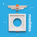 Spot de Embutir FLEA Quadrado Branco P/ PAR30 E27 6193 Nordecor ST3104-Nordecor-Starlumen