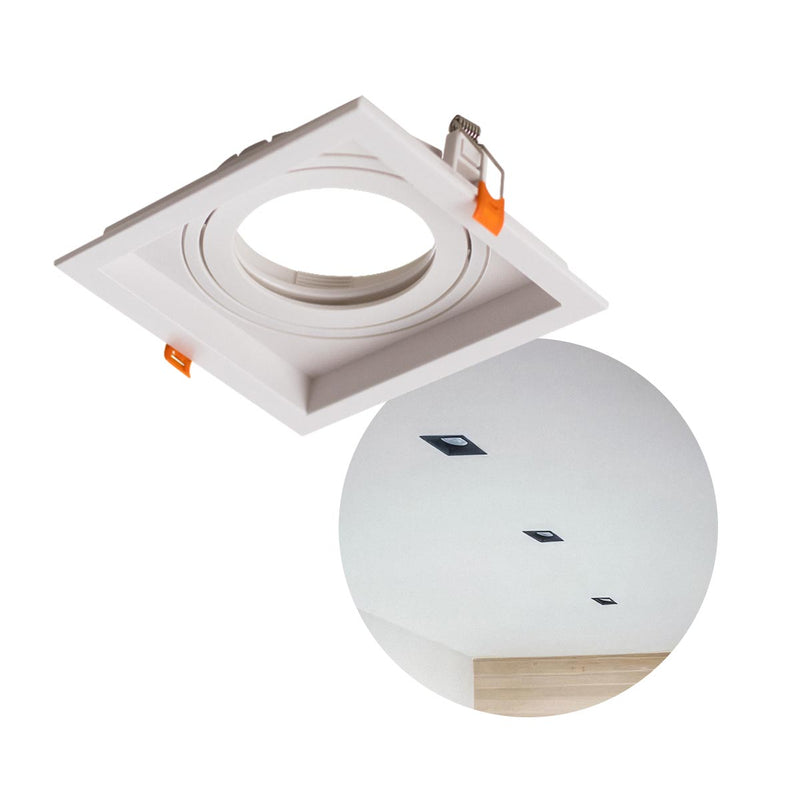 Spot de Embutir FLEA Quadrado Branco P/ PAR30 E27 6193 Nordecor ST3104-Nordecor-Starlumen