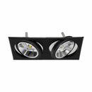 Spot de Embutir Light Duplo Preto p/ 2 LEDs AR111 GU10 Falge ST2999-Falge-Starlumen