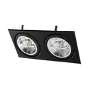 Spot de Embutir Light Duplo Preto p/ 2 LEDs AR111 GU10 Falge ST2999-Falge-Starlumen