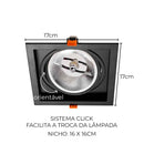 Spot de Embutir Quadrado FLEA 1XGU10 p/ Lâmpada AR111 Nordecor ST3104-Nordecor-Starlumen