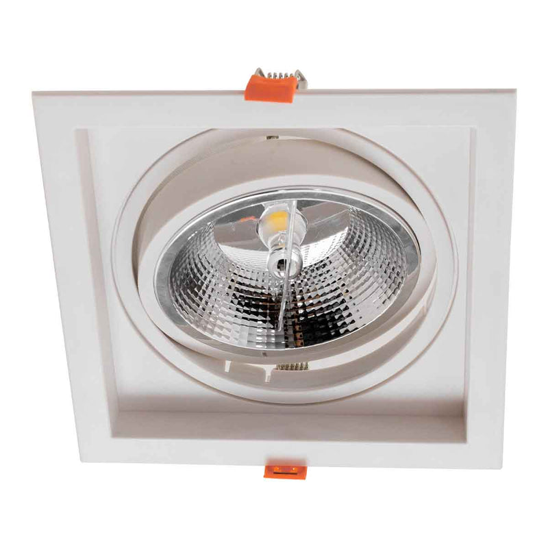 Spot de Embutir Quadrado FLEA 1XGU10 p/ Lâmpada AR111 Nordecor ST3104-Nordecor-Branco-Starlumen