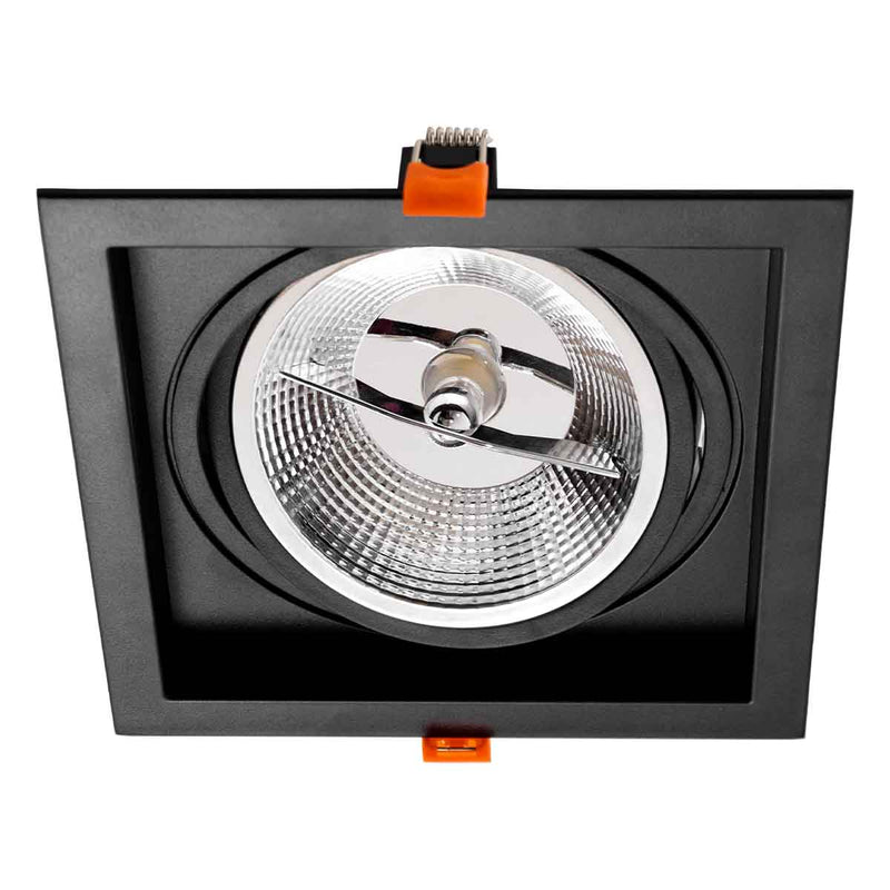 Spot de Embutir Quadrado FLEA 1XGU10 p/ Lâmpada AR111 Nordecor ST3104-Nordecor-Preto-Starlumen
