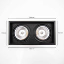 Spot de Embutir Recuado Duplo Fit Click Alumínio Preto P/ 2xAR111 ST2986-Falge-Starlumen