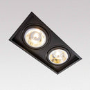 Spot de Embutir Recuado Duplo Fit Click Alumínio Preto P/ 2xAR111 ST2986-Falge-Starlumen