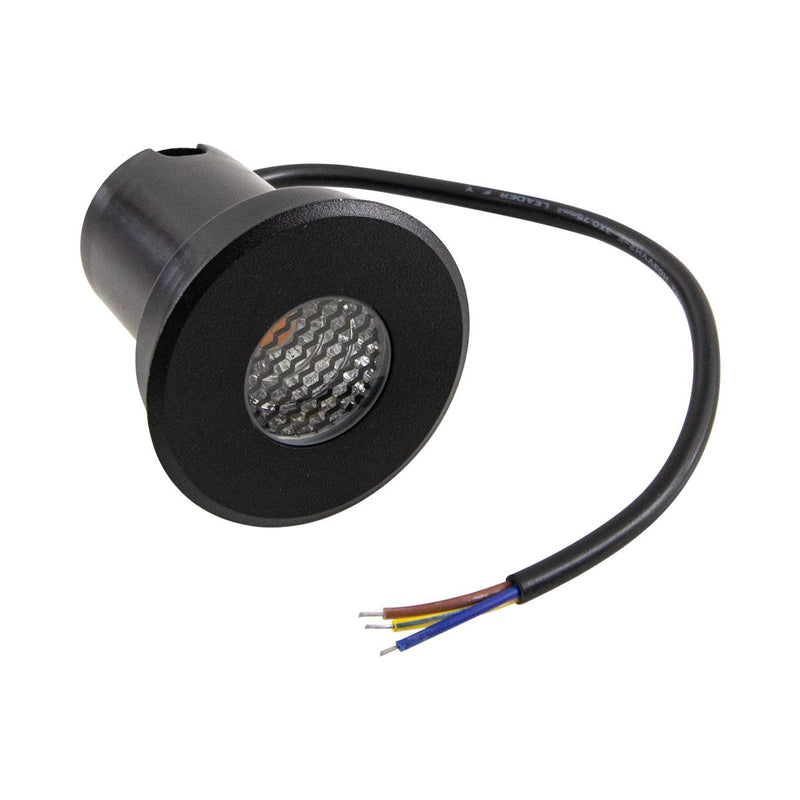 Spot Balizador LED p/ Solo Senf 10W Luz Quente Externo 24° IRC90 Nordecor 6849 ST3248 - detalhe frente e cabo