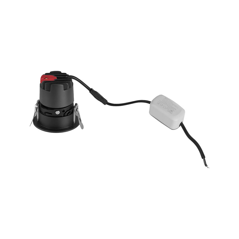 Spot LED Embutir Zagle 10W 2700K Luz Quente 24° IRC97 Preto Nordecor 6445 ST3262 spot detalhe drive