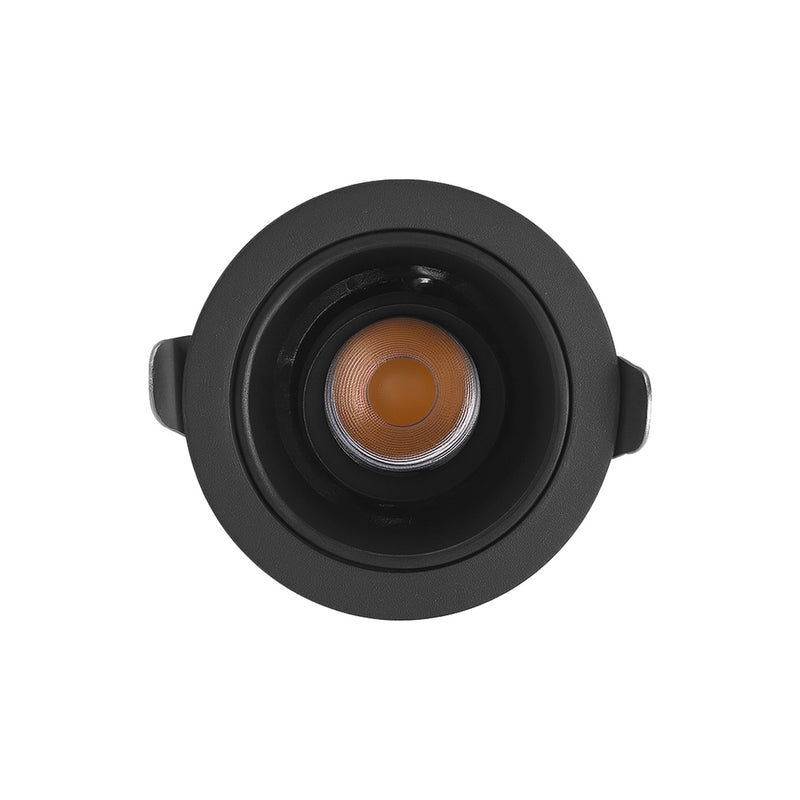 Spot LED Embutir Zagle 10W 2700K Luz Quente 24° IRC97 Preto Nordecor 6445 ST3262 detalhe frente 