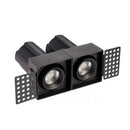 Spot LED Retrátil Embutir Aiva Duo NoFrame 2x7W 2700K IRC97 Nordecor ST3056-Preto-Nordecor-Starlumen