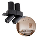 Spot LED Retrátil Embutir Aiva Duo NoFrame 2x7W 2700K IRC97 Nordecor ST3056-Preto-Nordecor-Starlumen