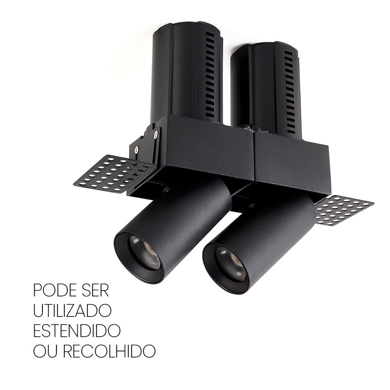 demonstração 2 em 1  de uso retrátil ou recolhido