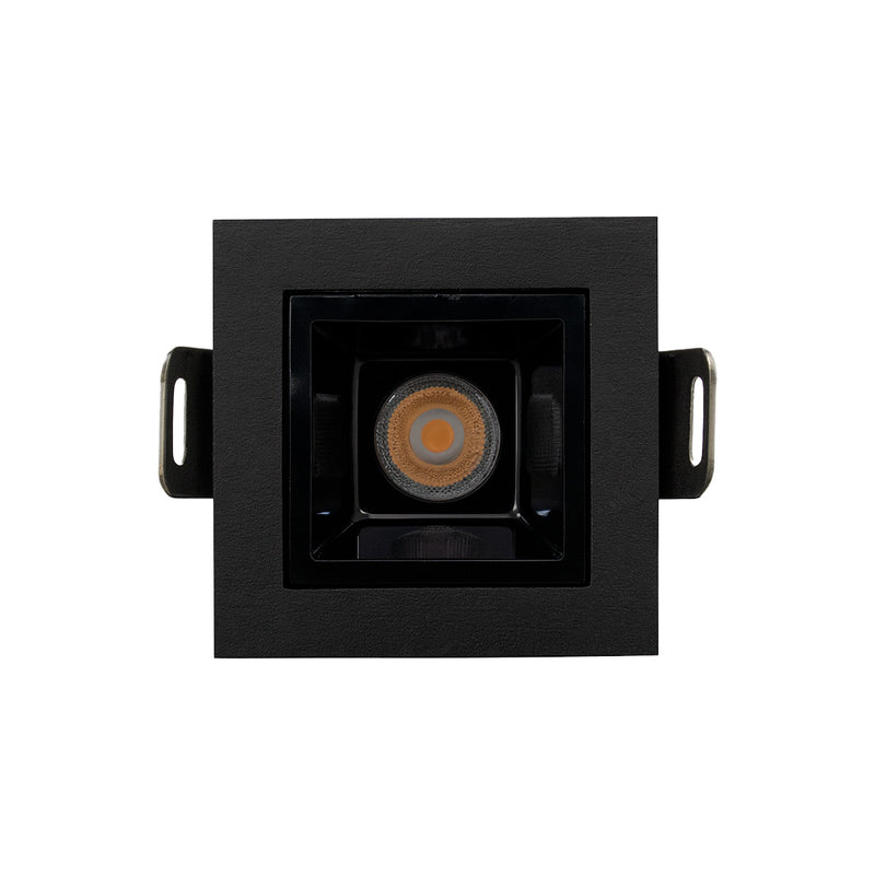 Spot LED de Embutir Calli 1 Foco 2W 3000k Preto Bella Iluminação ST3221 frente