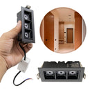 Spot LED de Embutir Calli 3 Focos 6W 3000k Preto Bella Iluminação ST3221 Capa