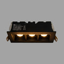 Spot LED de Embutir Calli 3 Focos 6W 3000k Preto Bella Iluminação ST3221  Detalhe Spot 3 focos