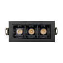 Spot LED de Embutir Calli 3 Focos 6W 3000k Preto Bella Iluminação ST3221 Detalhe Frente