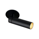 Spot LED de Embutir Nordecor BLET 5W 3000K Preto 24° Direcionável Alumínio ST3132 detalhe lateral spot preto