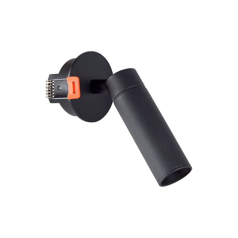 Spot LED de Embutir Nordecor BLET 5W 3000K Preto 24° Direcionável Alumínio ST3132 detalhe mola