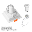Spot Luminária de Teto Quadrado Embutir Loyo p/ LED MR11 Nordecor ST3235-Nordecor-Starlumen