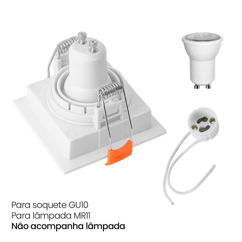 Detalhe Soquete GU10 + LED MR11 