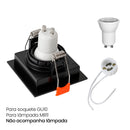 Spot Luminária de Teto Quadrado Embutir Loyo p/ LED MR11 Nordecor ST3235-Nordecor-Starlumen