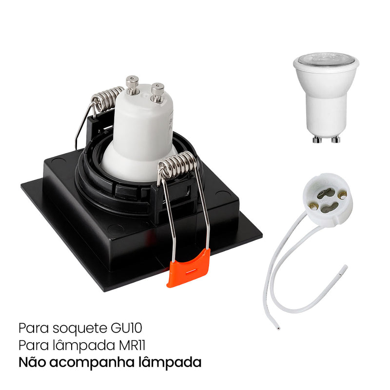 Detalhe Soquete GU10 + LED 