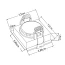 Spot Luminária de Teto Quadrado Embutir Loyo p/ LED MR11 Nordecor ST3235-Nordecor-Starlumen
